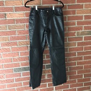 Bootcut GAP black leather pants